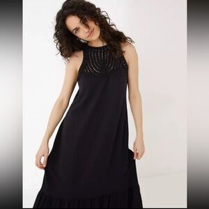 Fat Face Black Maxi Dress, Size 6